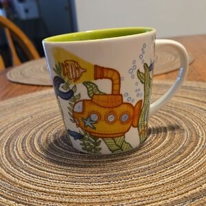Colorful Submarine, Turtle, Blue Whale, CrabThemed Mug STARBUCKS bone China